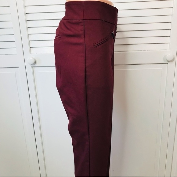 ANN TAYLOR Signature Wine Ankle Pants Size 4 - Picture 5 of 9